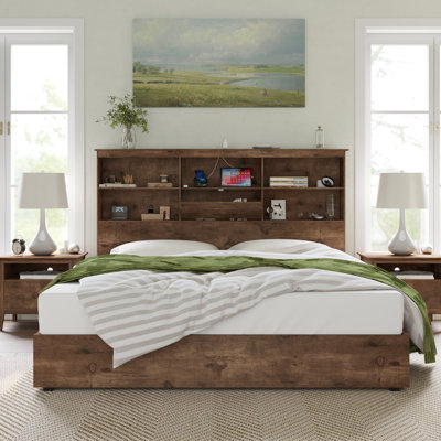 Union Rustic Felten Low Profile Storage Platform Bed Reviews Wayfair